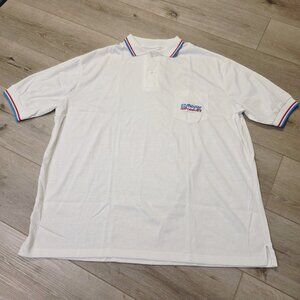 Vtg Mens Mopar Custom Classics USA Made Short Sleeve Polo White Sz XXL Shirt